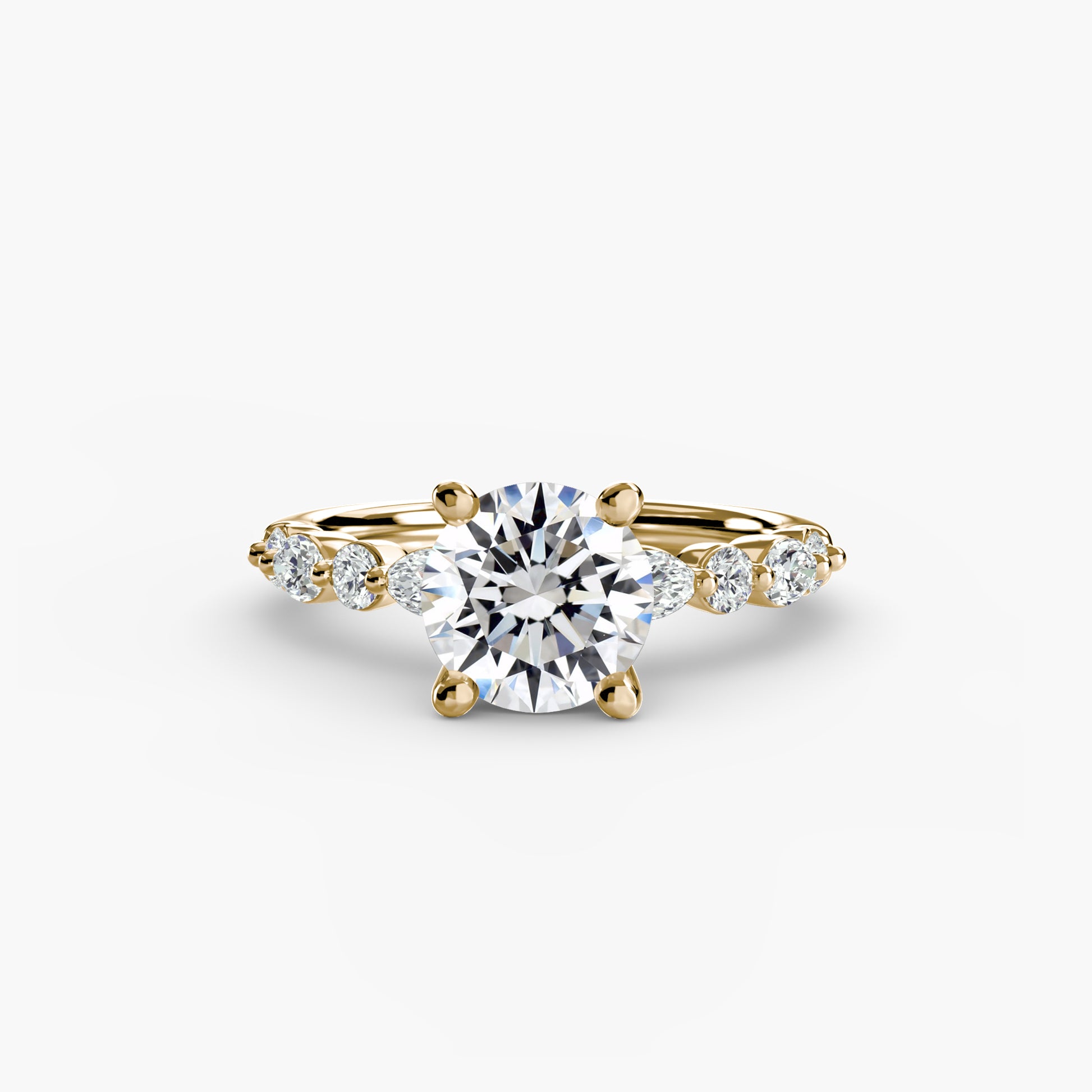 natural round diamond 0.35ct band side angle