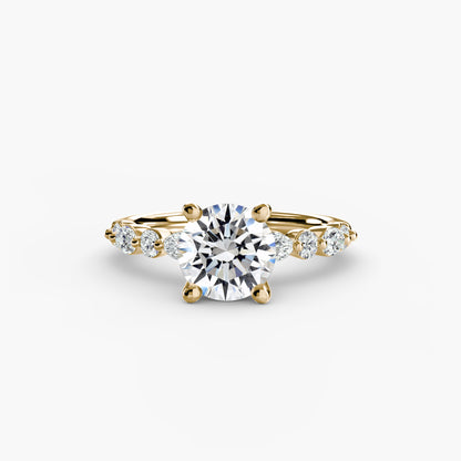 natural round diamond 0.35ct band side angle