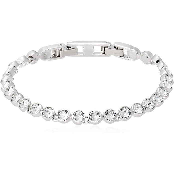 WG 5.60 Carats Bezel Set Round Cut Lab Grown Diamonds Tennis Bracelet