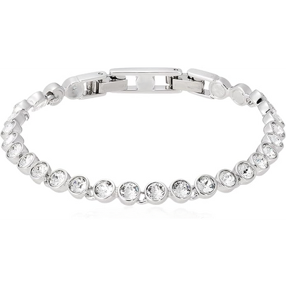 WG 5.60 Carats Bezel Set Round Cut Lab Grown Diamonds Tennis Bracelet