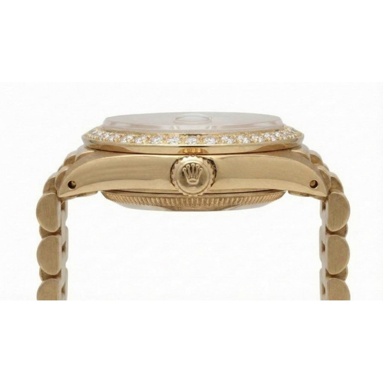 W Mop Roman Dial Presidential Watch Rolex Dj Diamond Bezel Gold