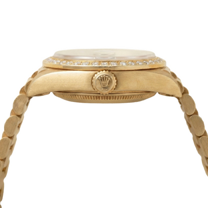 W Mop Roman Dial Presidential Watch Rolex Dj Diamond Bezel Gold