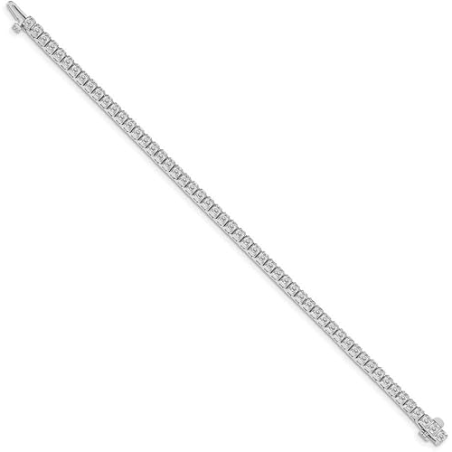 Wg 14K Sparkling Round Cut 2.55 Carats Lab Grown Diamonds Tennis Bracelet