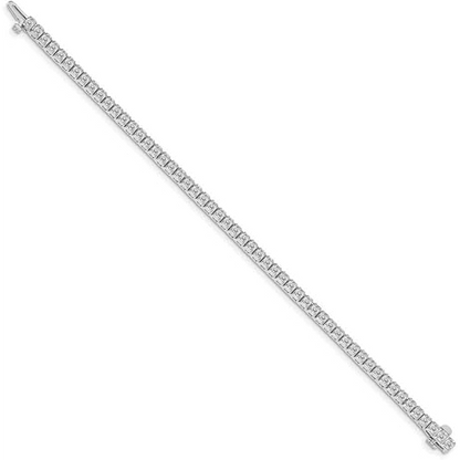 Wg 14K Sparkling Round Cut 2.55 Carats Lab Grown Diamonds Tennis Bracelet