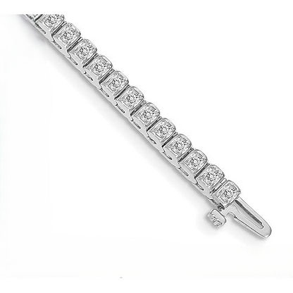 Wg 14K Sparkling Round Cut 2.55 Carats Lab Grown Diamonds Tennis Bracelet