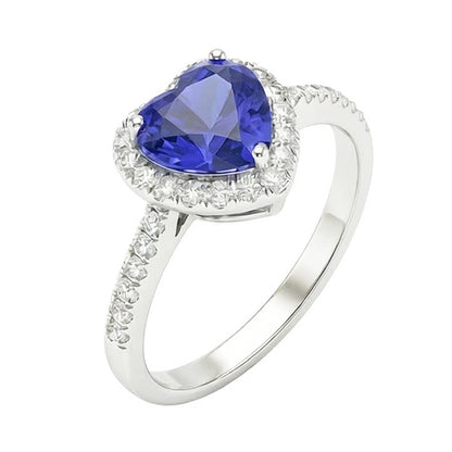 natural round sapphire 3.50ct ring side angle