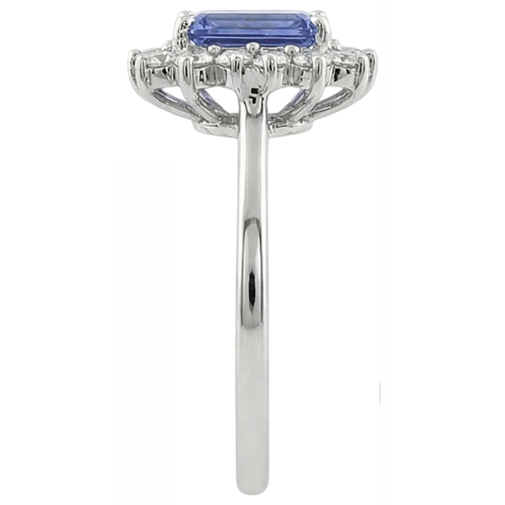 White Gold 14K 7 Ct Tanzanite And Natural Earth Mined Diamonds Ring New