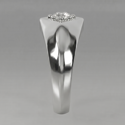 White Gold Men’s Pinky Ring Diamond