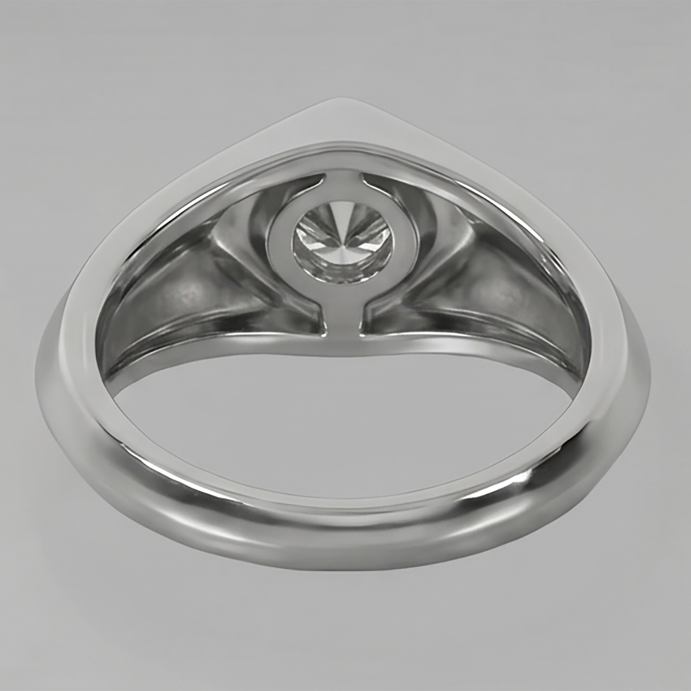 White Gold Men’s Pinky Ring Diamond