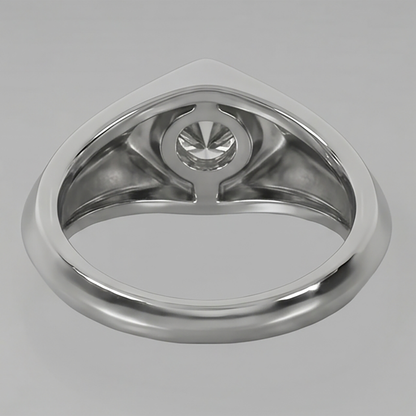 White Gold Men’s Pinky Ring Diamond