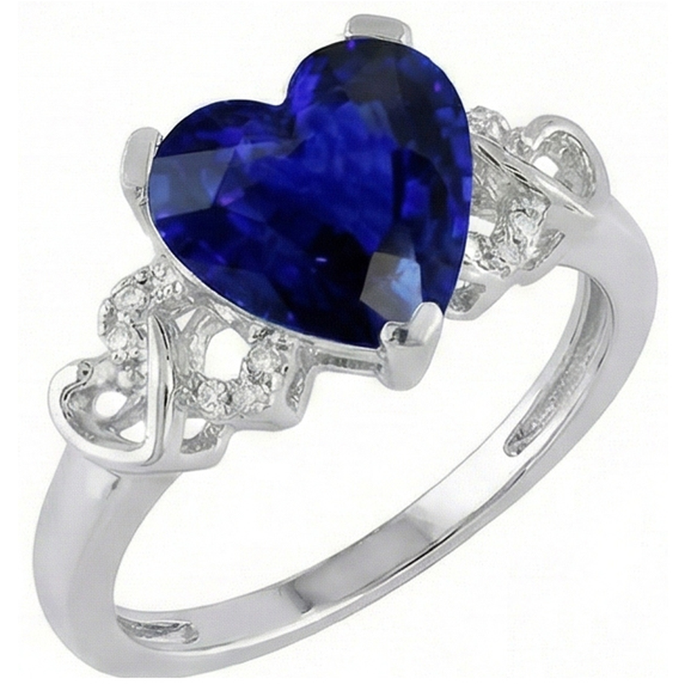 natural round sapphire 3.50ct ring close up detail