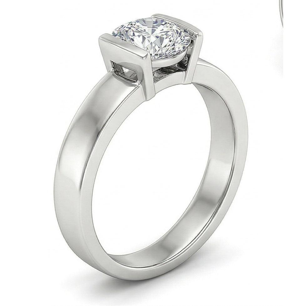 White Gold Solitaire 3 Carat Natural Earth Mined Diamond Engagement Ring