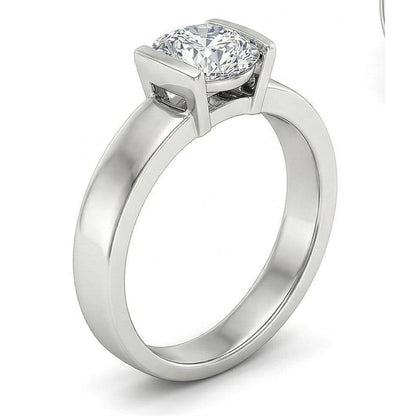 White Gold Solitaire 3 Carat Natural Earth Mined Diamond Engagement Ring
