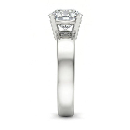 White Gold Solitaire 3 Carat Natural Earth Mined Diamond Engagement Ring