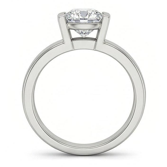 White Gold Solitaire 3 Carat Natural Earth Mined Diamond Engagement Ring