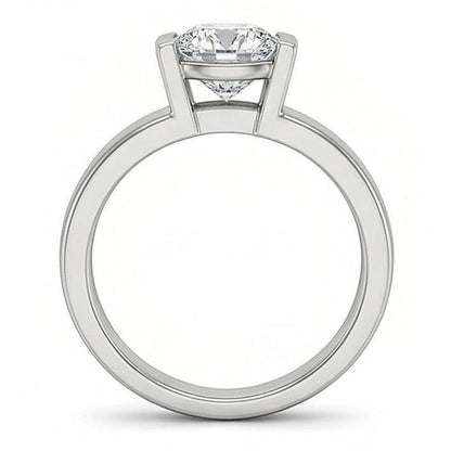White Gold Solitaire 3 Carat Natural Earth Mined Diamond Engagement Ring