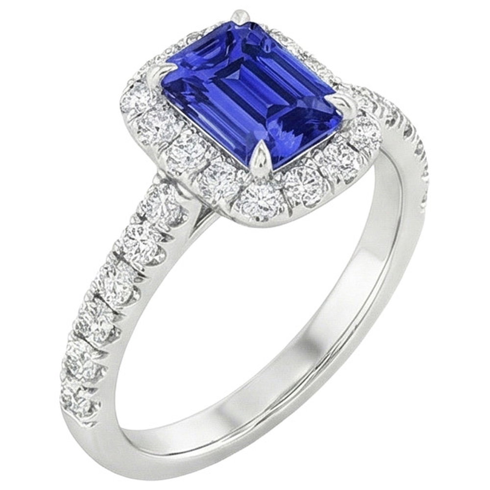 natural emerald sapphire 5ct ring side angle