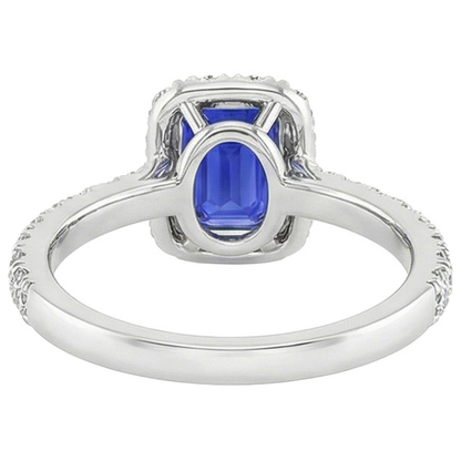 natural emerald sapphire 5ct ring profile view