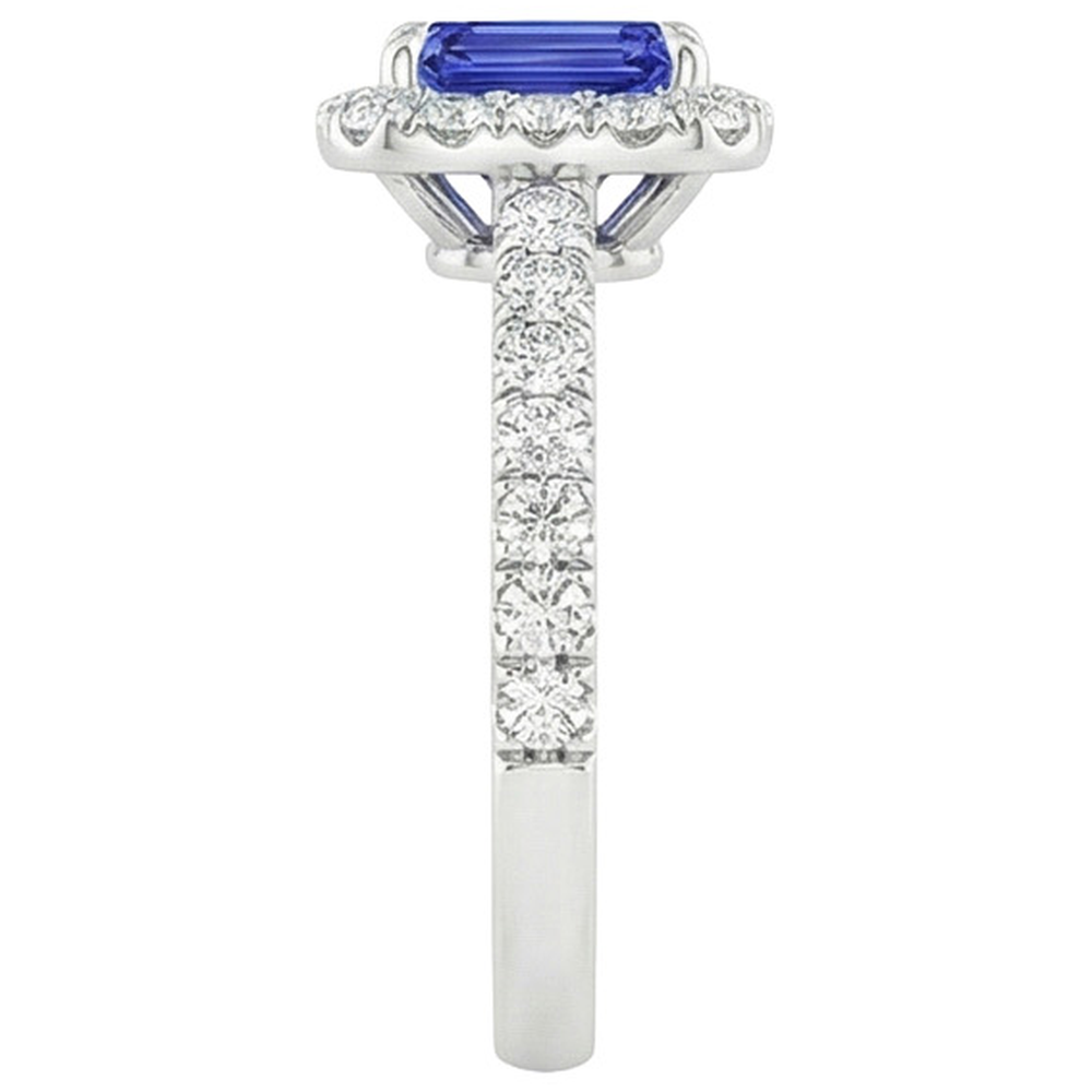 natural emerald sapphire 5ct ring top view