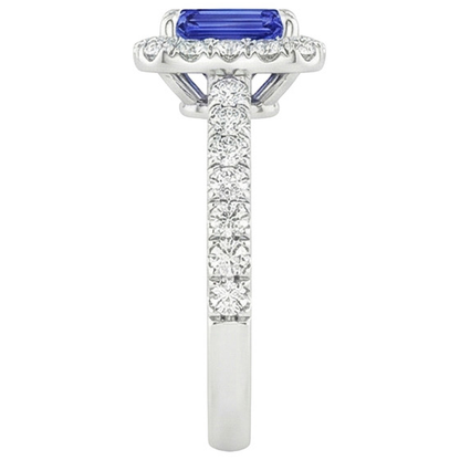 natural emerald sapphire 5ct ring top view