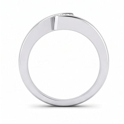 White Gold Sparkling Oval Cut Solitaire Natural Earth Mined Diamond Wedding Ring