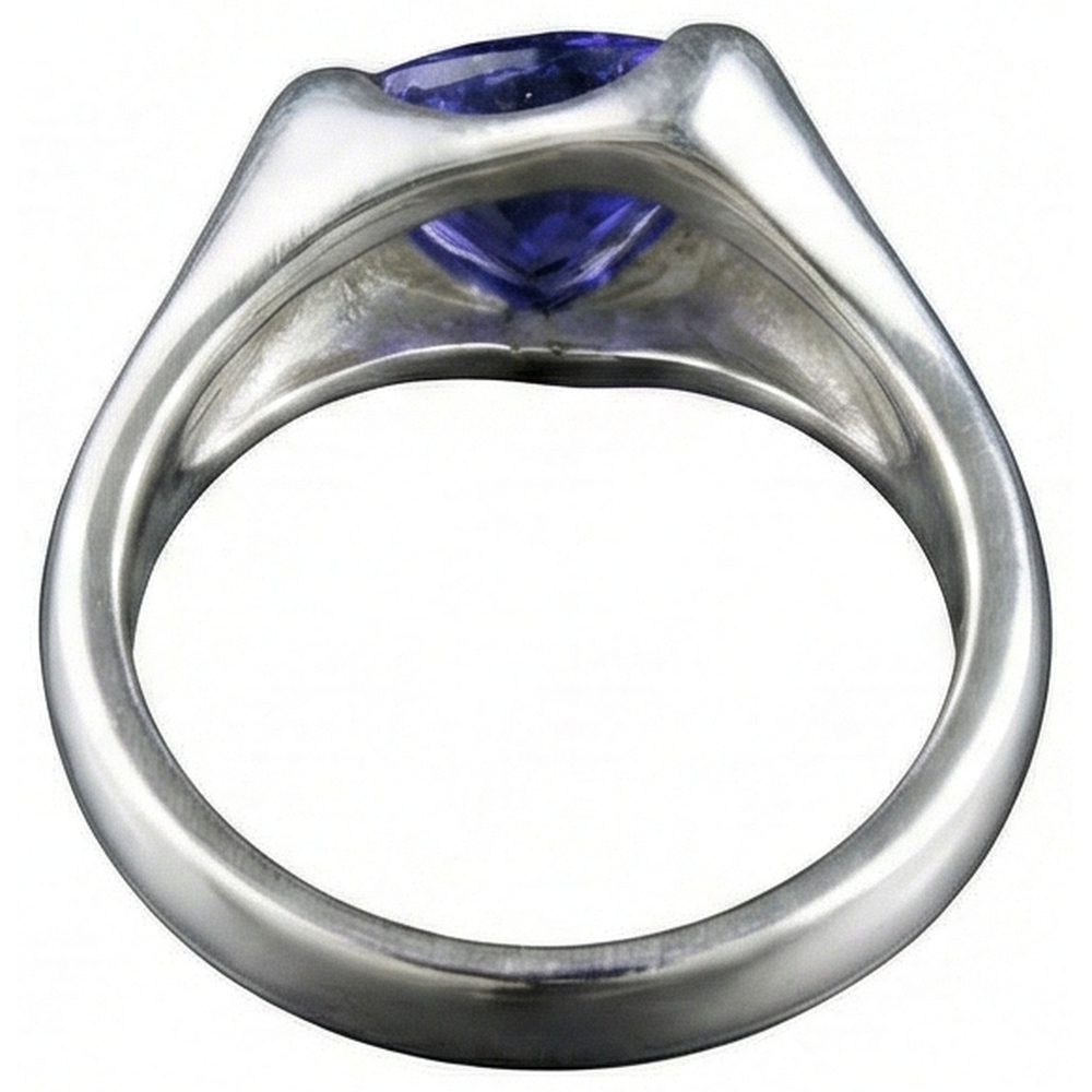 Natural Real ( Not Lab Grown )  White Gold Trillion Tanzanite 1 Carat Solitaire Ring New