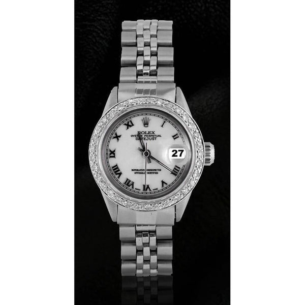 Roman Dial Diamond Bezel Rolex