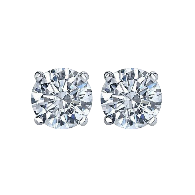 White Gold 14K 4 Carats GIA Certified Lab Grown Diamonds Studs Earrings New