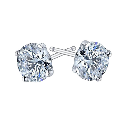 White Gold 14K 4 Carats GIA Certified Lab Grown Diamonds Studs Earrings New