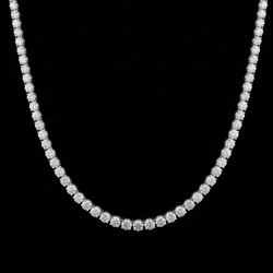 White Gold 9 Carat Lab Grown Diamonds Tennis Necklace 14K
