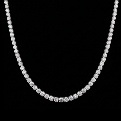White Gold 9 Carat Lab Grown Diamonds Tennis Necklace 14K