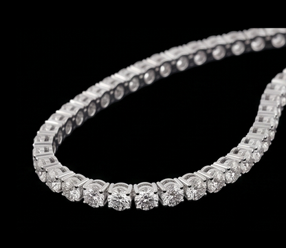 White Gold 9 Carat Lab Grown Diamonds Tennis Necklace 14K
