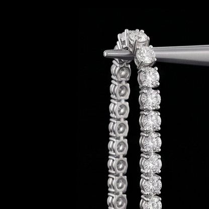 White Gold 9 Carat Lab Grown Diamonds Tennis Necklace 14K