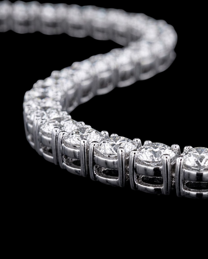 White Gold 9 Carat Lab Grown Diamonds Tennis Necklace 14K