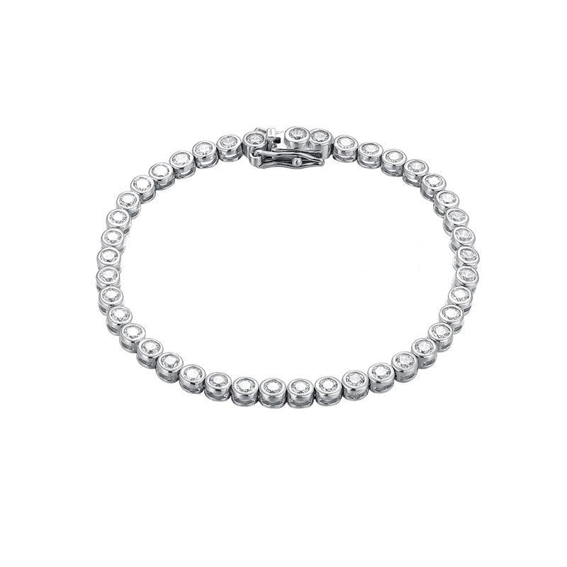 White Gold Round Lab Grown Diamond Tennis Bracelet Women Jewelry 12 Ct
