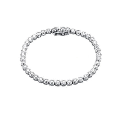 White Gold Round Lab Grown Diamond Tennis Bracelet Women Jewelry 12 Ct