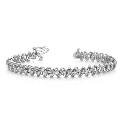 White Gold Round Lab Grown Diamond Tennis Bracelet Women Jewelry 6 Carat