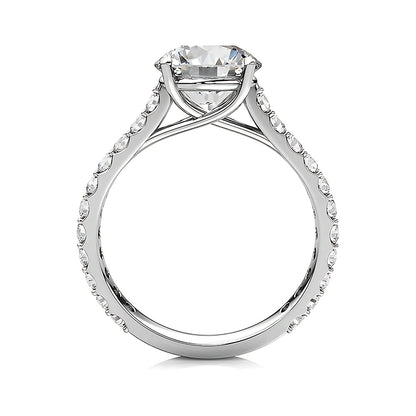 White Gold Round Old Mine Cut Natural Earth Mined Diamond Anniversary Ring 10 Carats