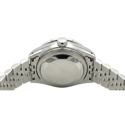 White Roman Dial Date Just Diamond Bracelet Rolex Ladies Watch