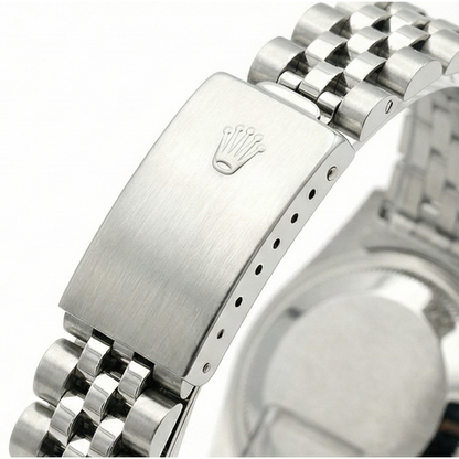 White Roman Dial Date Just Diamond Bracelet Rolex Ladies Watch