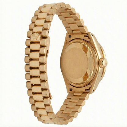 White Roman Dial Diamond Bezel Rolex Dj Watch President Style Yg