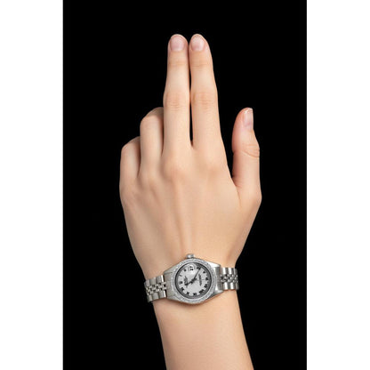 White Roman Dial Diamond Bezel Rolex Dj Watch Ss Jubilee Bracelet P4