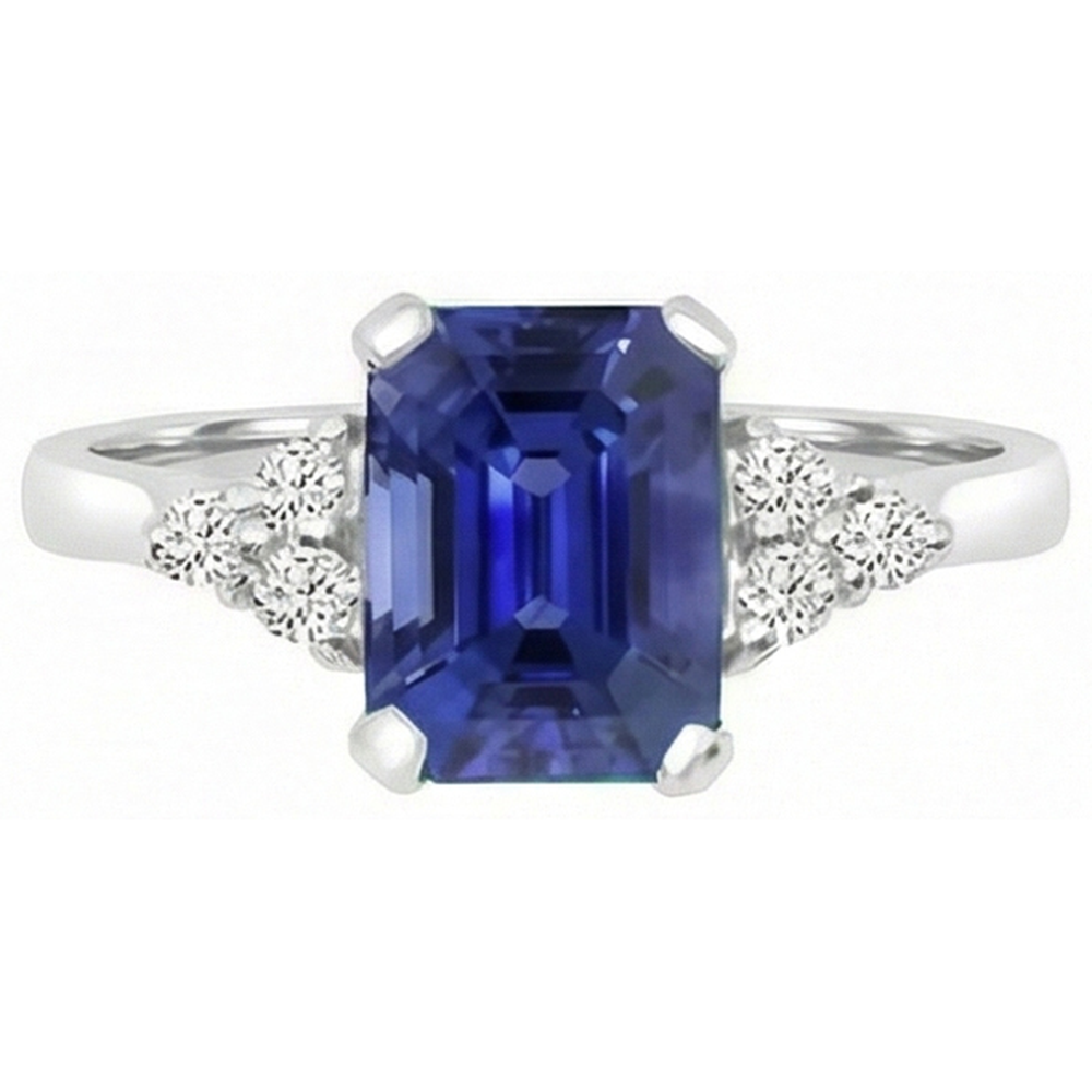 natural emerald sapphire 3ct ring side angle