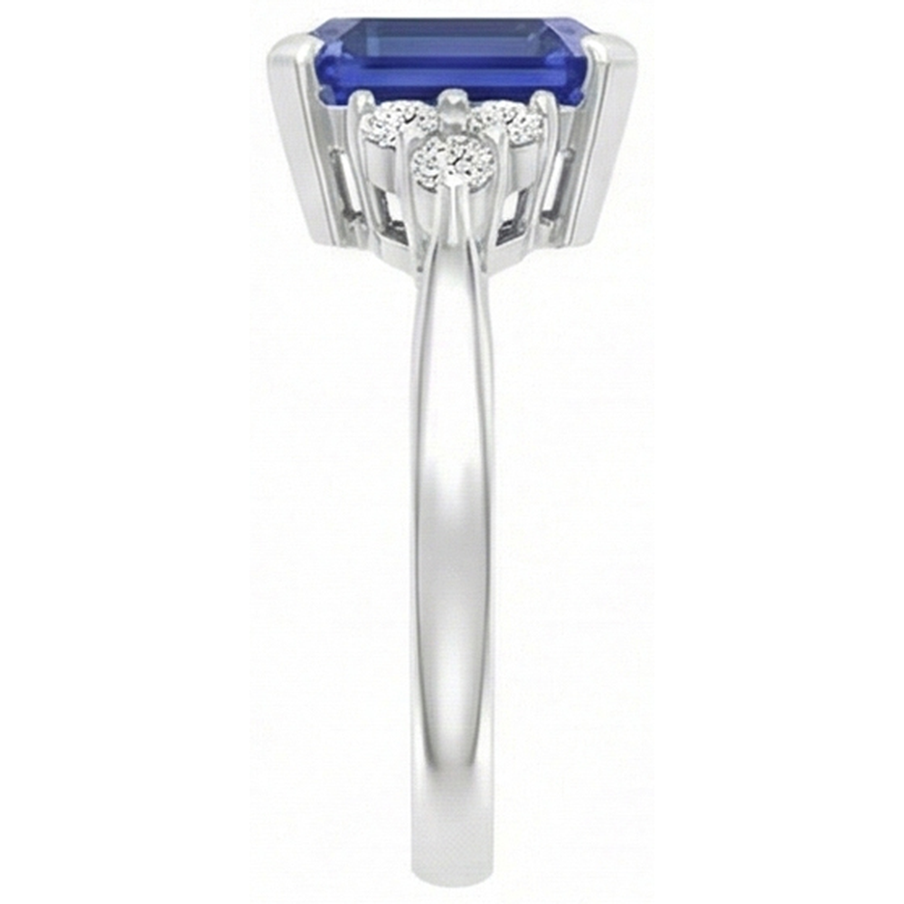 natural emerald sapphire 3ct ring top view