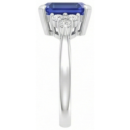 natural emerald sapphire 3ct ring top view