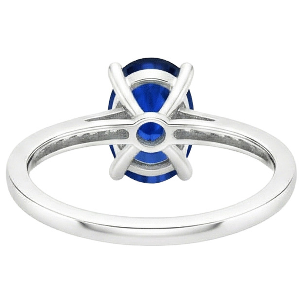 Women Gemstone Ring Oval Cut With Natural Earth Mined Diamond Accents 5 Carats