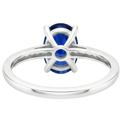 Women Gemstone Ring Oval Cut With Natural Earth Mined Diamond Accents 5 Carats