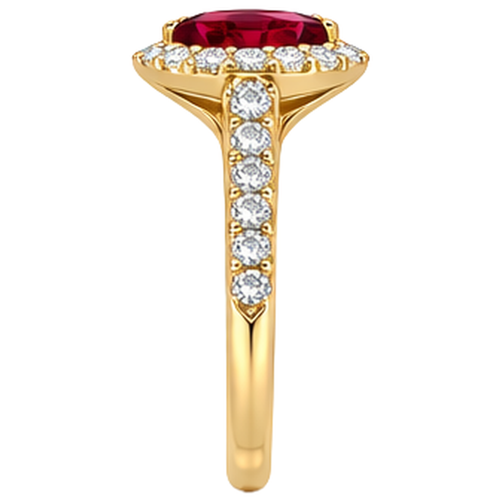 Women Red Marquise Cut Ruby Natural Earth Mined Diamond Ring 3.50 Carats Yellow Gold 14K