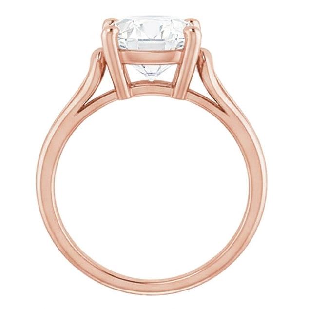 Women Solitaire Ring Round Old Miner Natural Earth Mined Diamond Prong Set 3.50 Carats