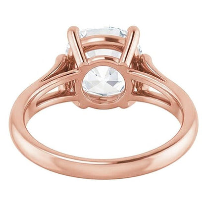 Women Solitaire Ring Round Old Miner Natural Earth Mined Diamond Prong Set 3.50 Carats